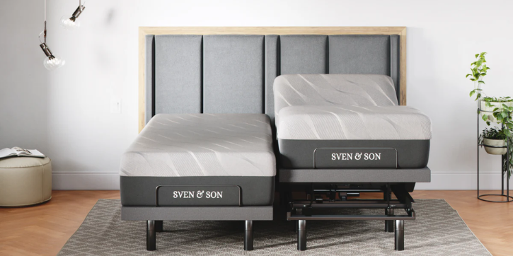 sven and sons matress , adjustable bed frame